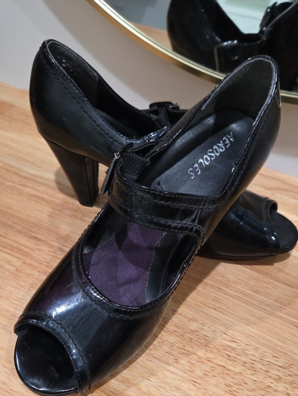 Aerosoles Black Mary Jane Pumps Sz 8